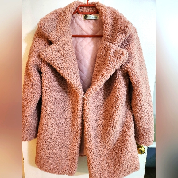 Jackets & Blazers - Cozy Pink Sherpa Jacket